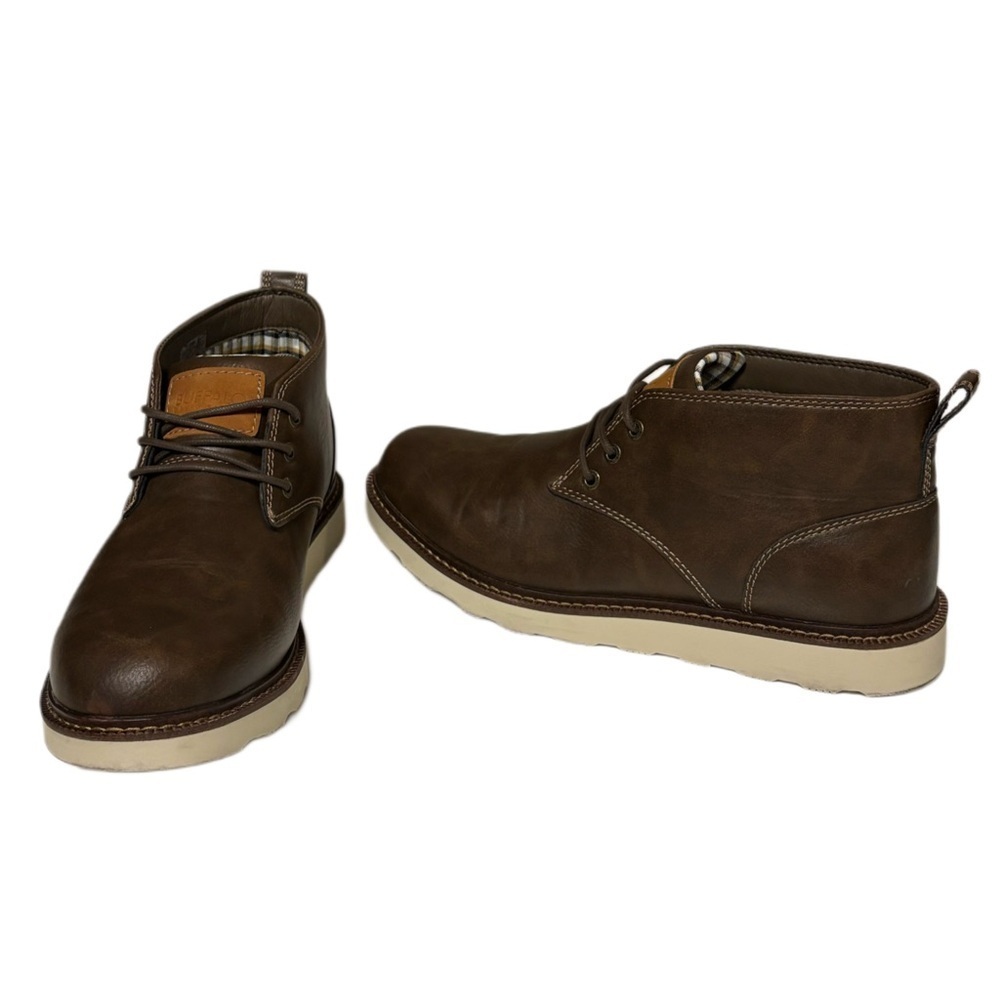 Buffalo David Bitton Brown Leather Chukka Boots - Picture 2 of 9
